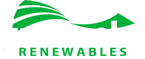 Renewables logo with green leaf and wind design