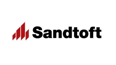 Sandtoft company logo with red geometric symbol