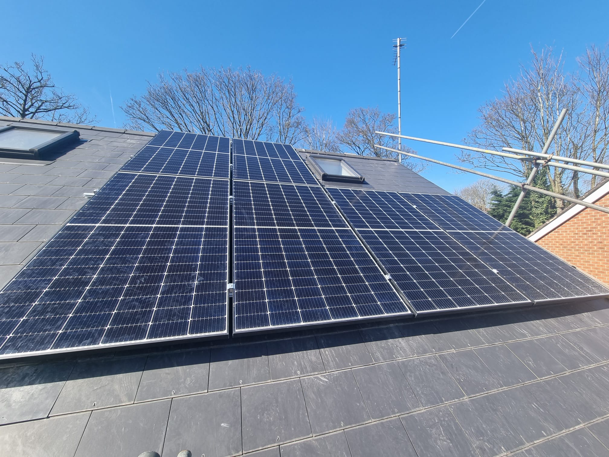 High output solar panels on home in Prestwich